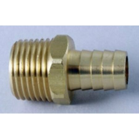 LDR INDUSTRIES LDR 508-139-4-4 Adapter, 1/4 in, Barb, 1/4 in, Male, Brass 180409674
